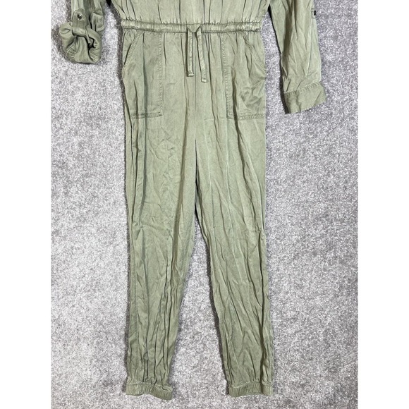 Old Navy Long Sleeve Jogger Leg Utility Jumpsuit Girls Size XL 14 Green Pockets - Picture 7 of 16
